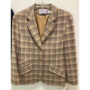Pendleton Wool Jacket brown plaid check size   NWT
